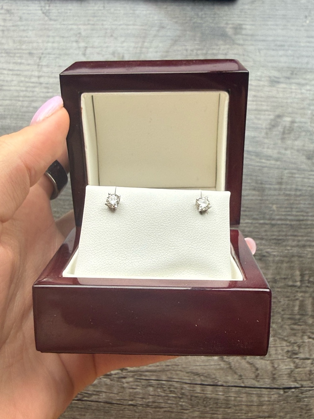 .5 carat lab grown diamond screw back earrings white gold from diamond wish